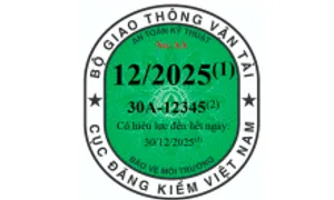 Ba màu tem kiểm định ôtô áp dụng từ năm 2025 Ba màu tem kiểm định ôtô áp dụng từ năm 2025