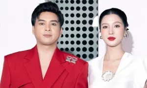 Hồ Quang Hiếu dẫn vợ bầu xem show thời trang Hồ Quang Hiếu dẫn vợ bầu xem show thời trang