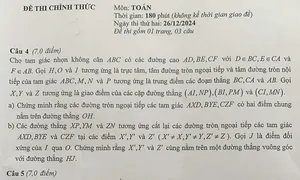 Đề Toán thi học sinh giỏi quốc gia ngày 2 Đề Toán thi học sinh giỏi quốc gia ngày 2