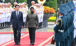 Chủ tịch nước Lương Cường chủ trì lễ đón Tổng thống Sri Lanka