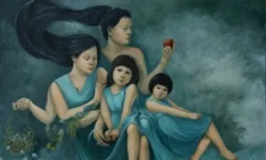 Tranh siêu thực về tình mẫu tử