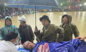 Bệnh viện Huế ngập sâu, bệnh nhân được di dời khẩn cấp